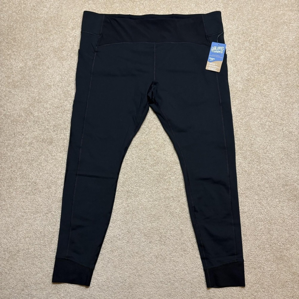 Brooks Leggings Womens XXL Black Momentum Thermal Tight Ankle Running Pants
